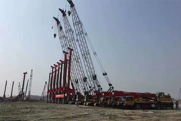 山鋼集團日照鋼鐵精品基地(煉鐵、煉鋼、燒結、球團、焦化)樁基工程